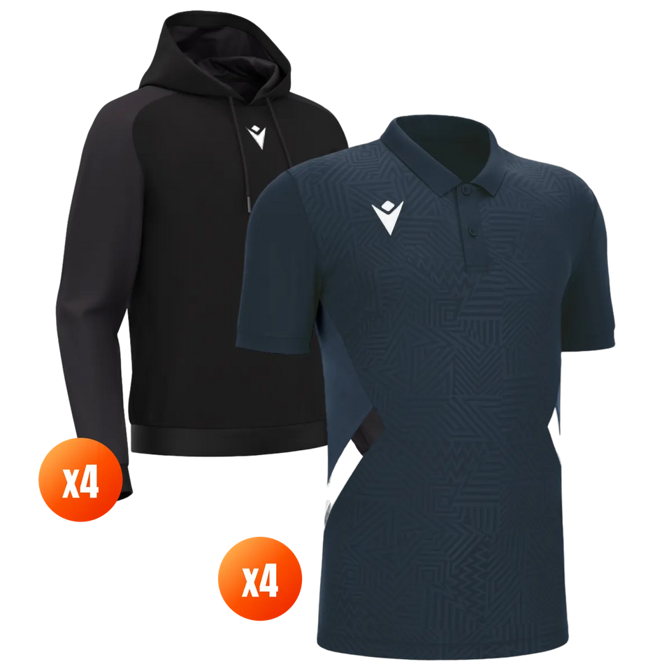The Workwear Co Macron x4 Polo + x4 Hoodie Pack