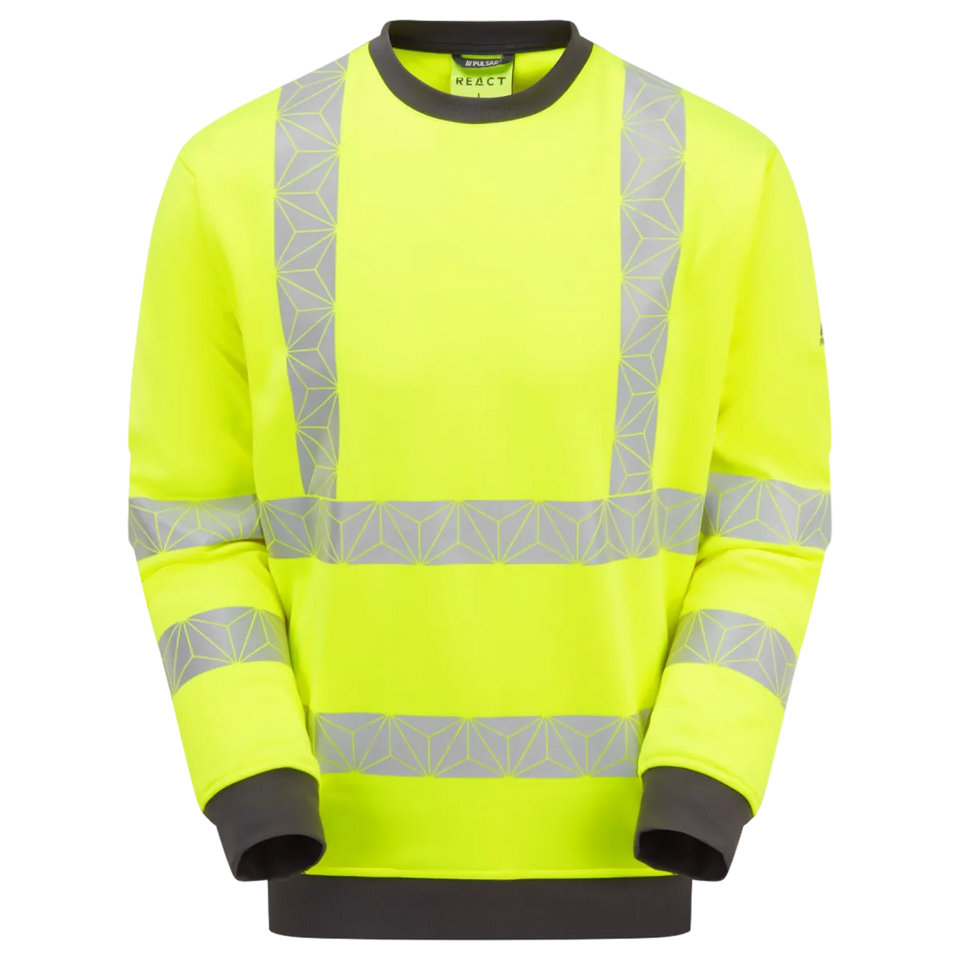 The Workwear Co Pulsar x2 Yellow Hi-Vis Sweatshirt Pack