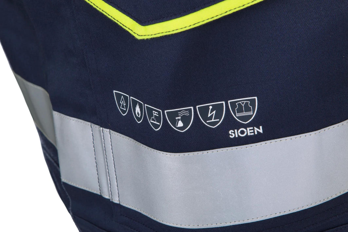 Sioen PRO Millau in High-vis yellow/Navy blue