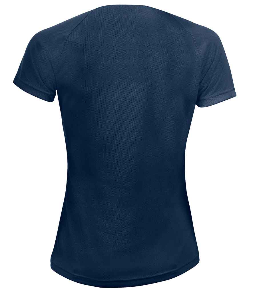 SOL'S Ladies Sporty Performance T-Shirt in French Navy, back view