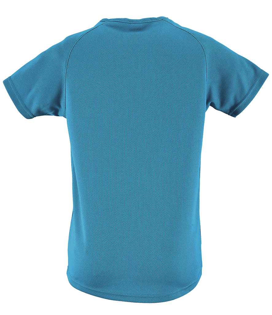 SOL'S Kids Sporty T-Shirt in Aqua, back view