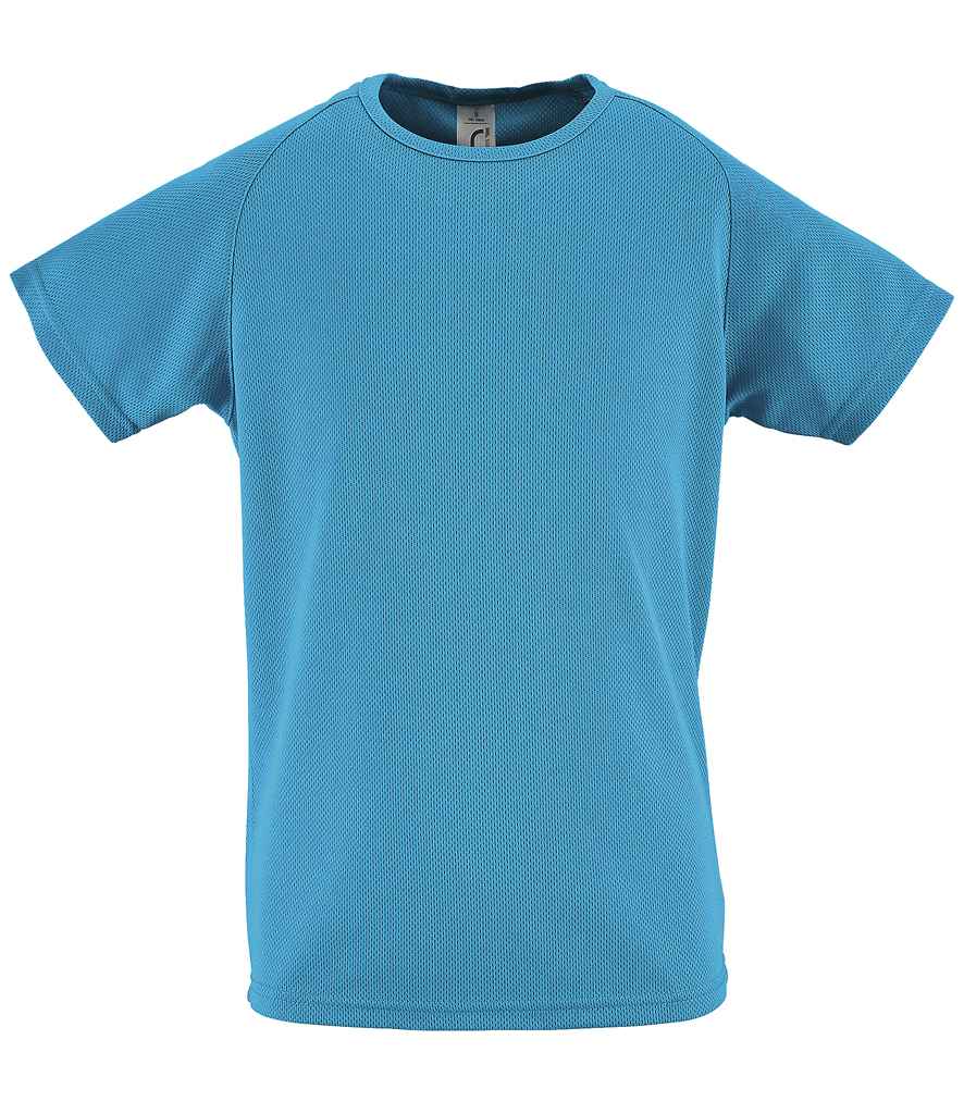 SOL'S Kids Sporty T-Shirt in Aqua, front view