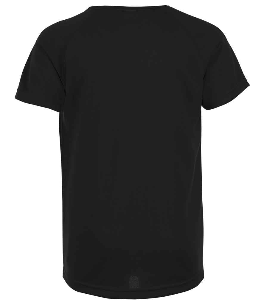 SOL'S Kids Sporty T-Shirt in Black, back view