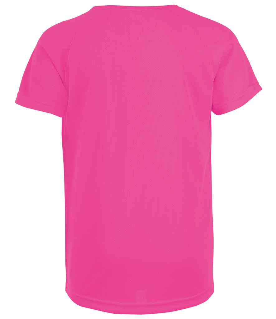 SOL'S Kids Sporty T-Shirt in Neon Pink, back view