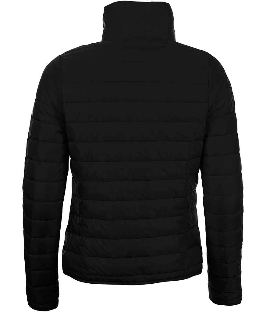 SOL'S Ladies Ride Padded Jacket in Black, back view