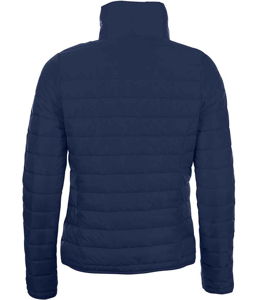 SOL'S Ladies Ride Padded Jacket in Navy, back view