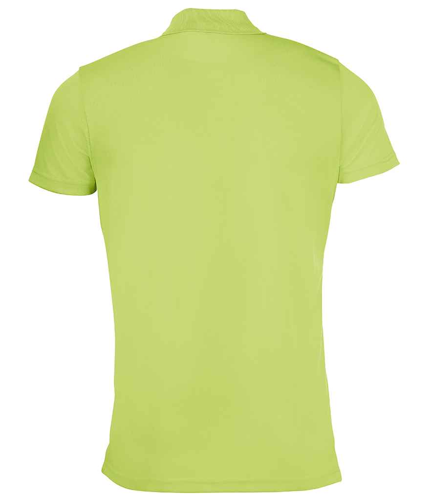 SOL'S Performer Piqué Polo Shirt in Apple Green, back view