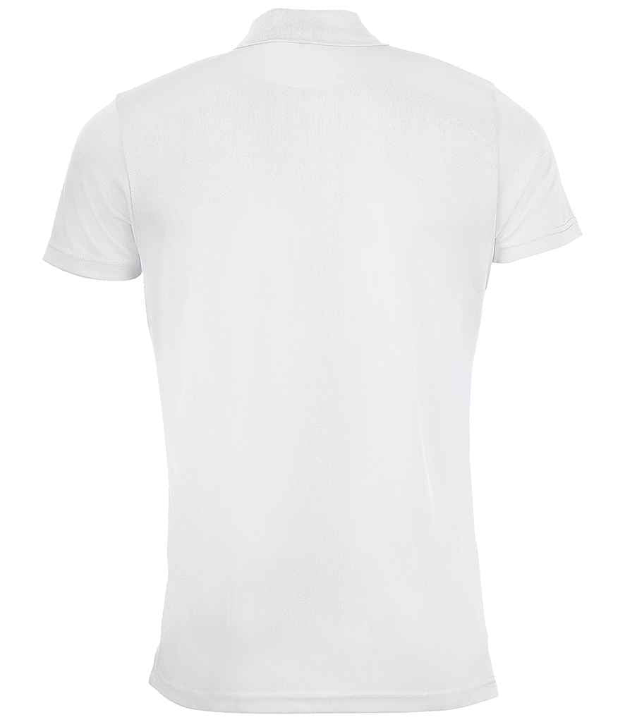SOL'S Performer Piqué Polo Shirt in White, back view