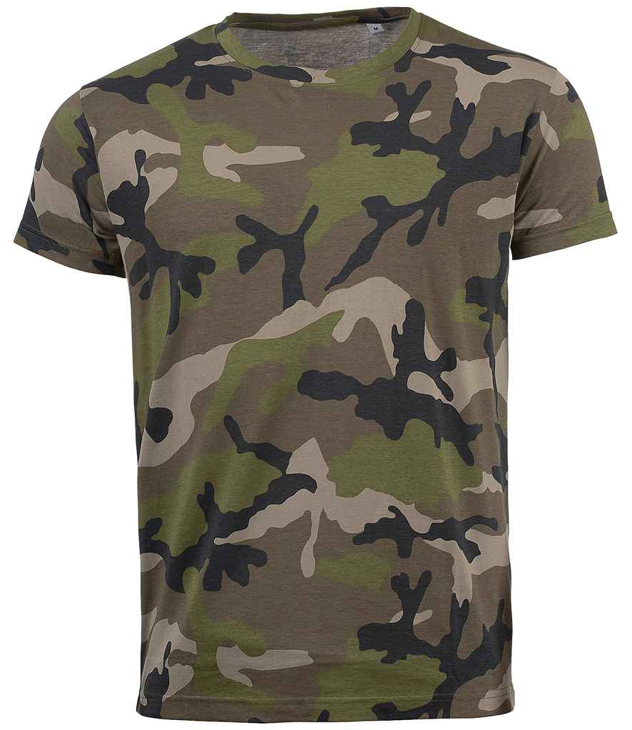 SOL'S Camo T-Shirt in Camouflage, front view