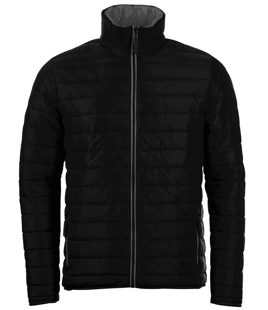 SOL'S Ride Padded Jacket in Black, front view