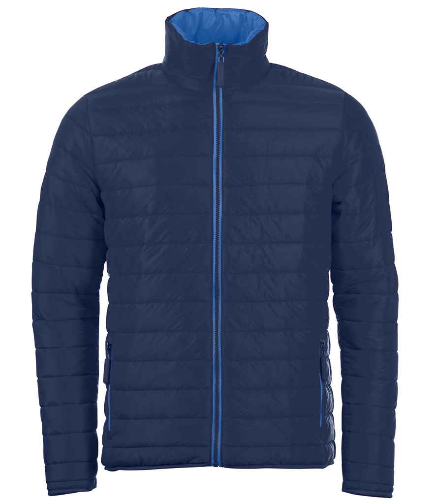 SOL'S Ride Padded Jacket in Navy, front view