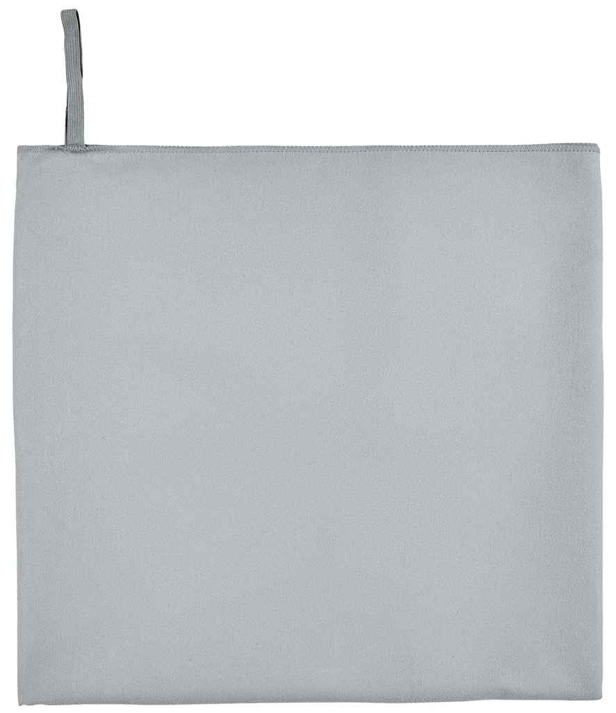 SOL'S Atoll 50 Microfibre Hand Towel in Pure Grey, front view