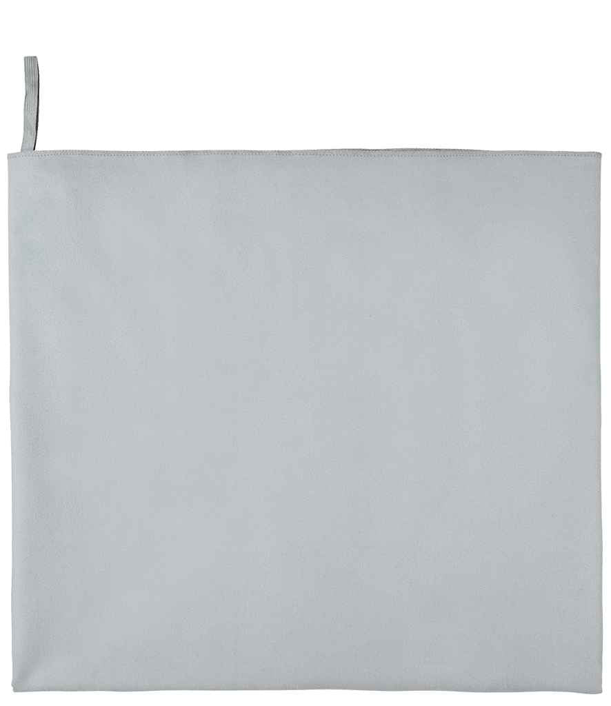 SOL'S Atoll 70 Microfibre Bath Towel in Pure Grey, front view
