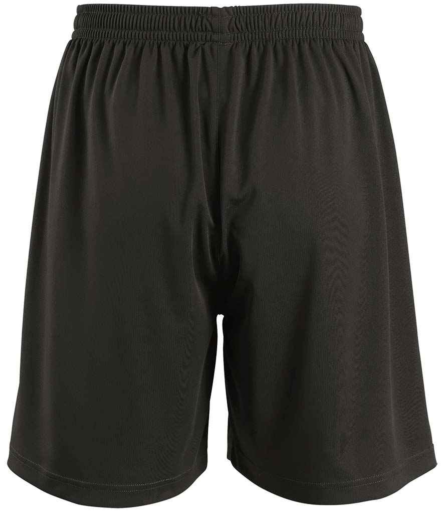 SOL'S Kids San Siro 2 Shorts in Black, back view
