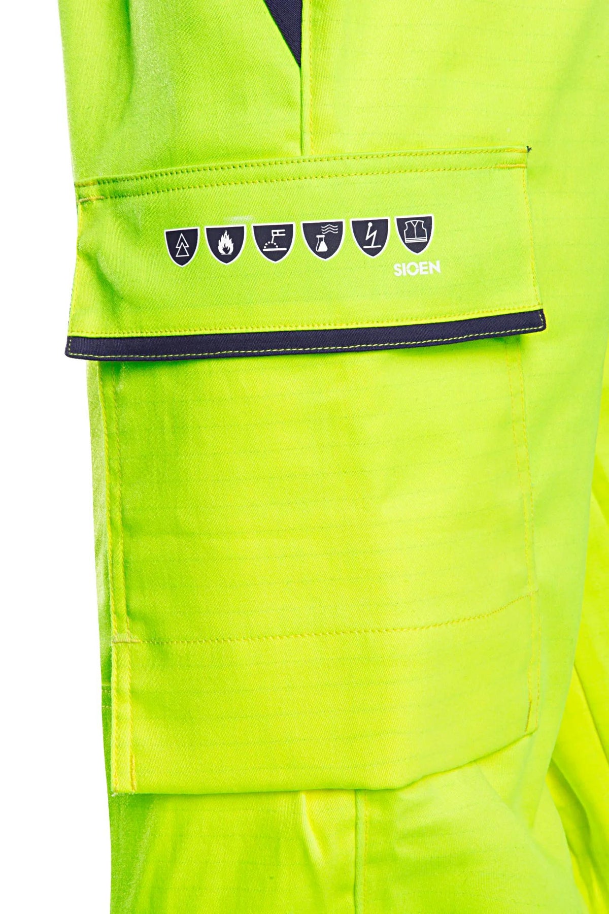 Sioen PRO Royan in High-vis yellow/Navy blue