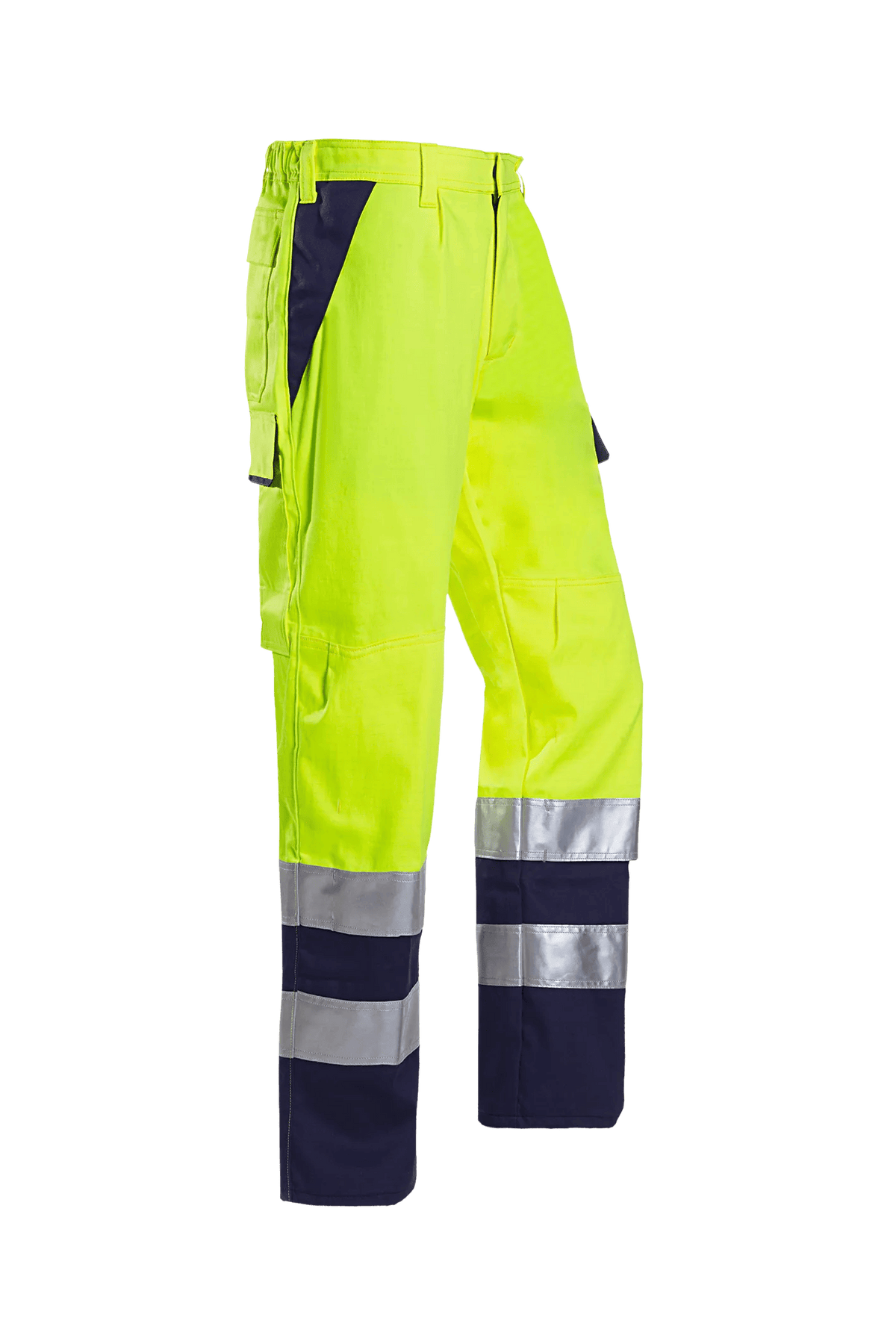 Sioen PRO Ambok in High-vis yellow/Navy blue, side view