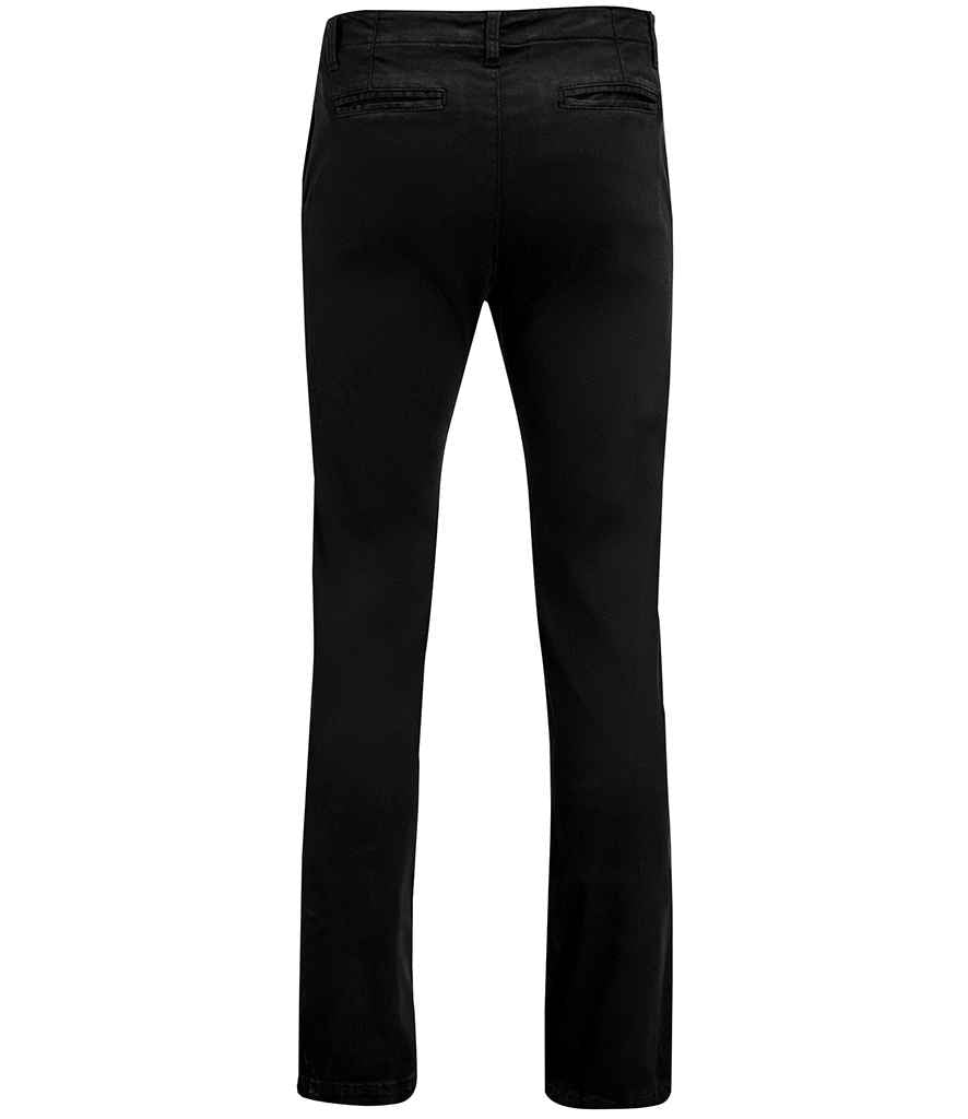 SOL'S Jules Chino Trousers in Black, back view