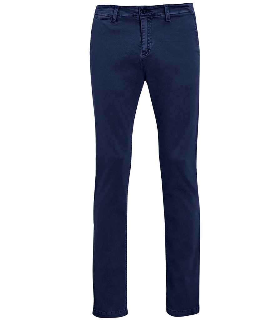 SOL'S Jules Chino Trousers in French Navy, front view