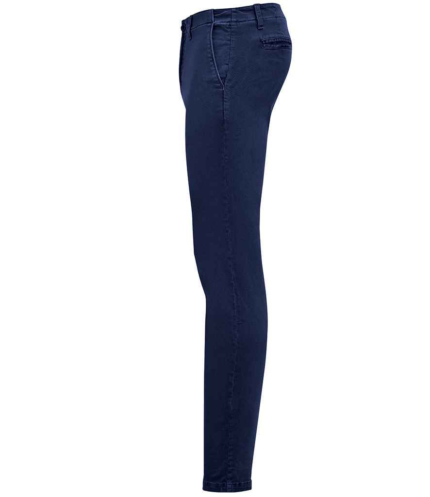 SOL'S Jules Chino Trousers in French Navy, side view