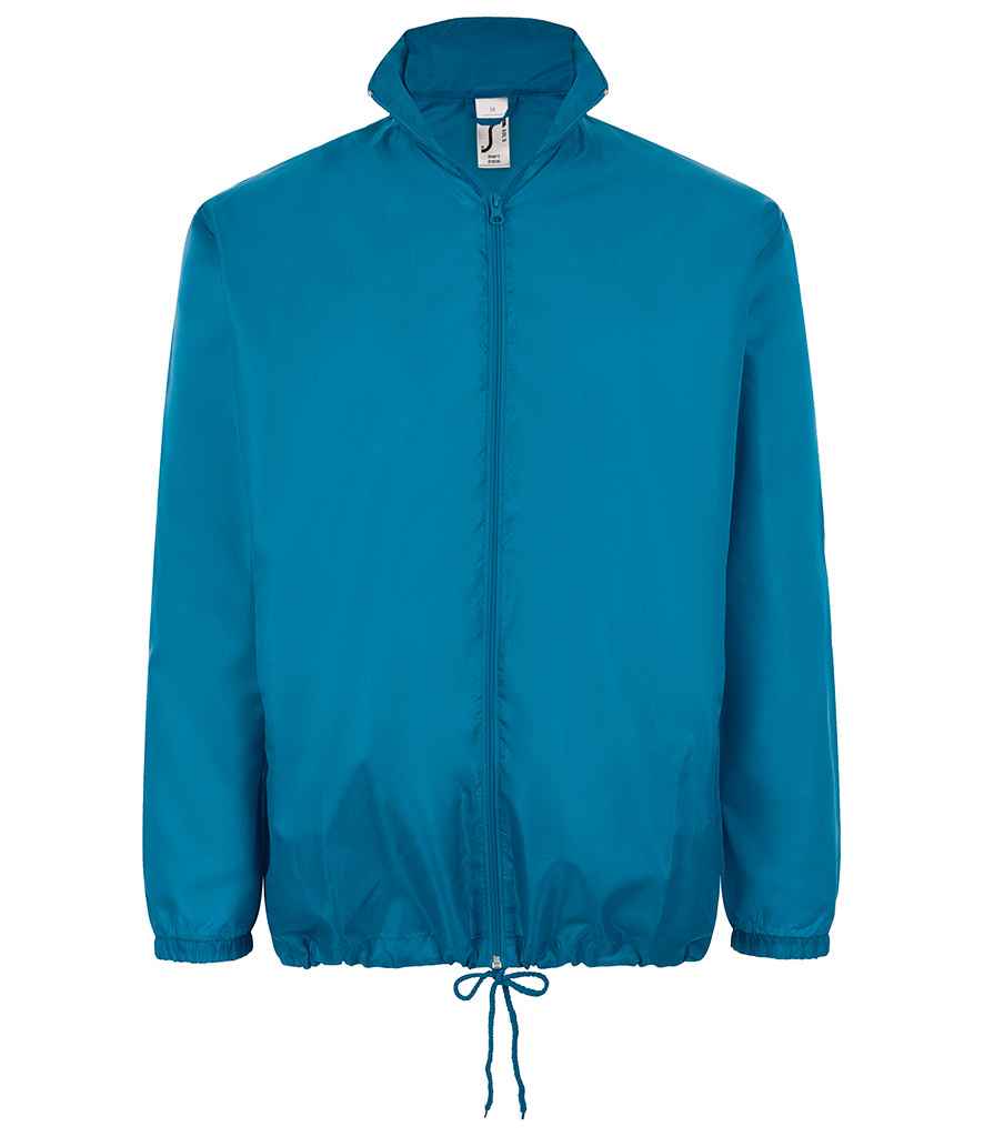 SOL'S Unisex Shift Windbreaker Jacket in Aqua, front view