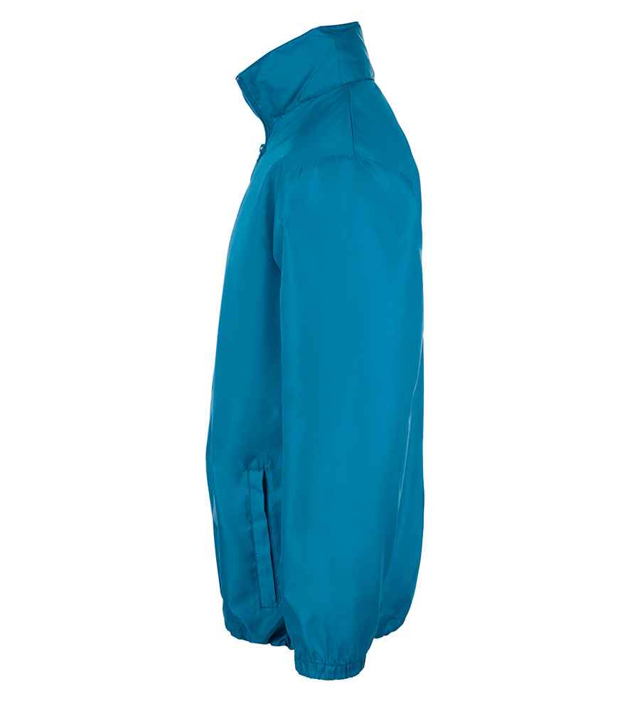SOL'S Unisex Shift Windbreaker Jacket in Aqua, side view