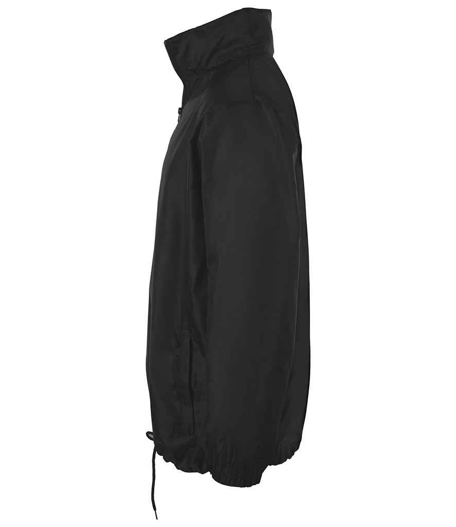 SOL'S Unisex Shift Windbreaker Jacket in Black, side view