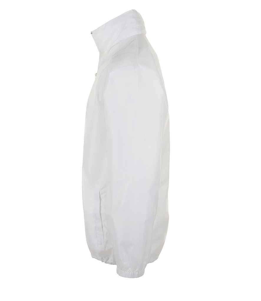 SOL'S Unisex Shift Windbreaker Jacket in White, side view