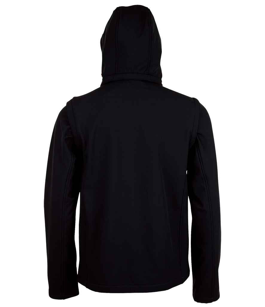 SOL'S Transformer Pro Soft Shell Jacket in Black, back view
