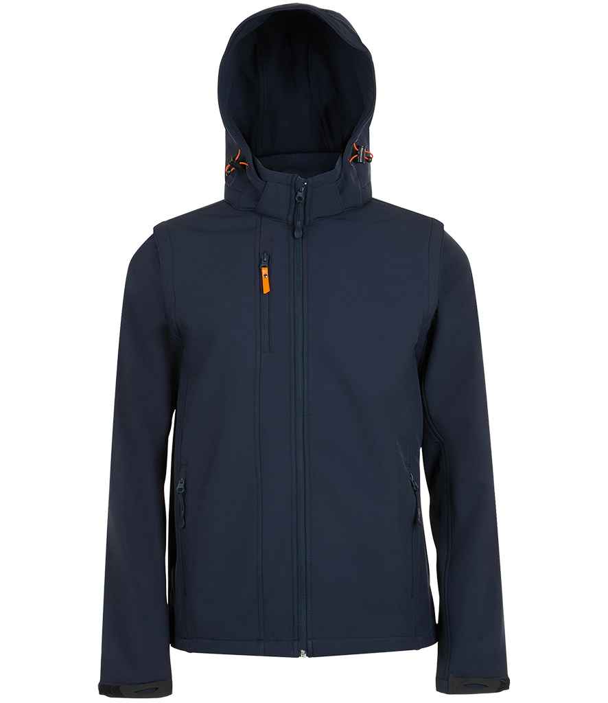 SOL'S Transformer Pro Soft Shell Jacket in French Navy, front view