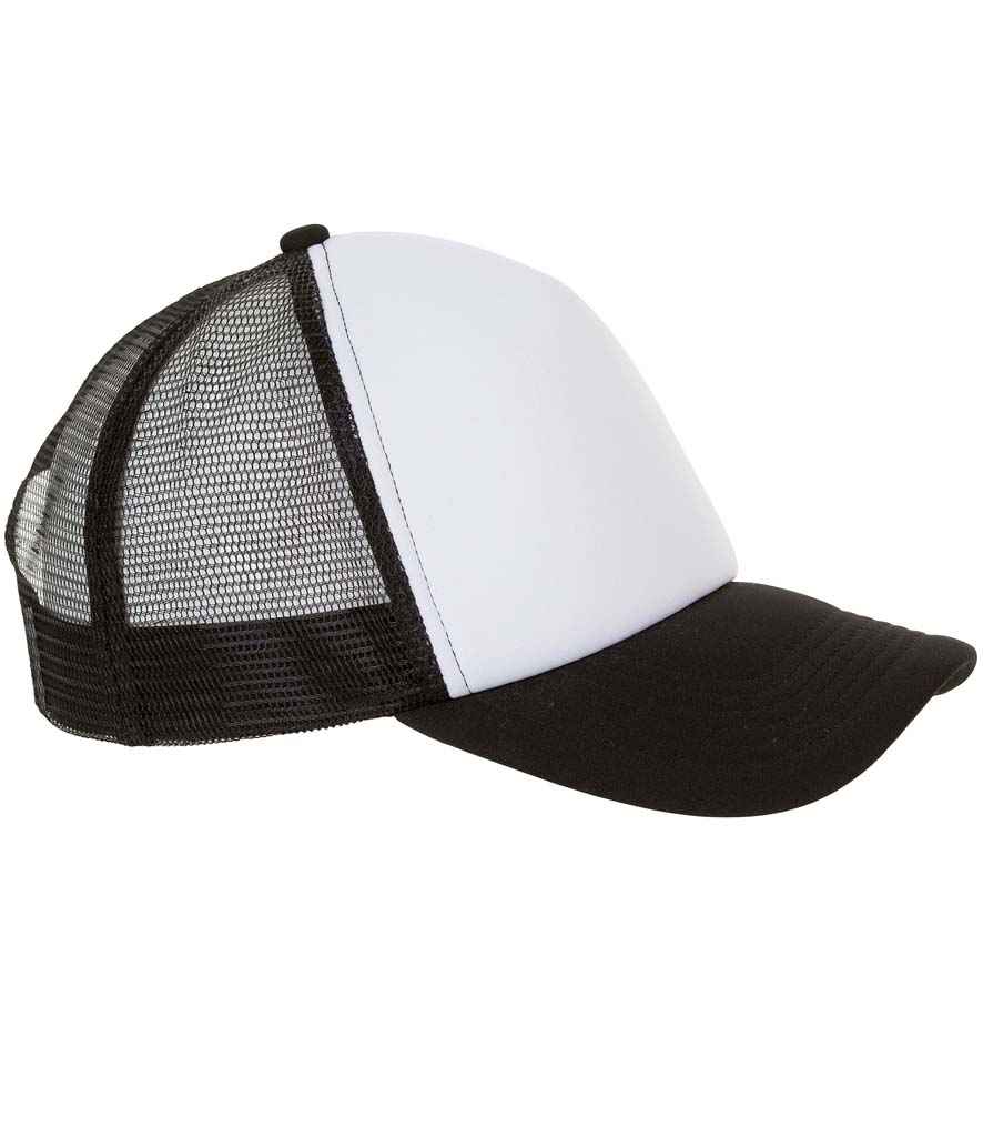 SOL'S Bubble Contrast Cap in White/Black, front view