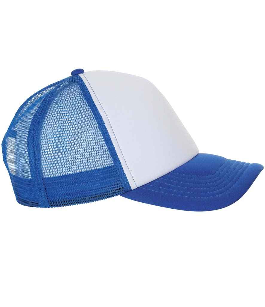 SOL'S Bubble Contrast Cap in White/Royal Blue, front view