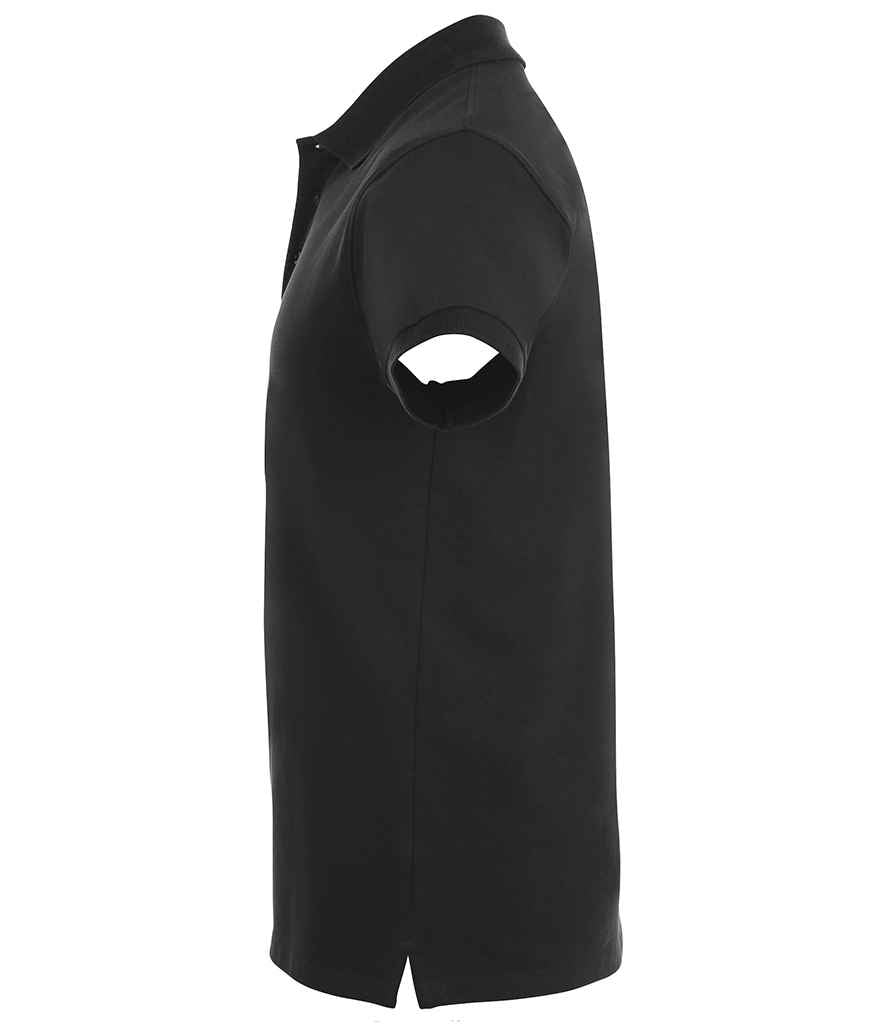 SOL'S Phoenix Piqué Polo Shirt in Black, side view