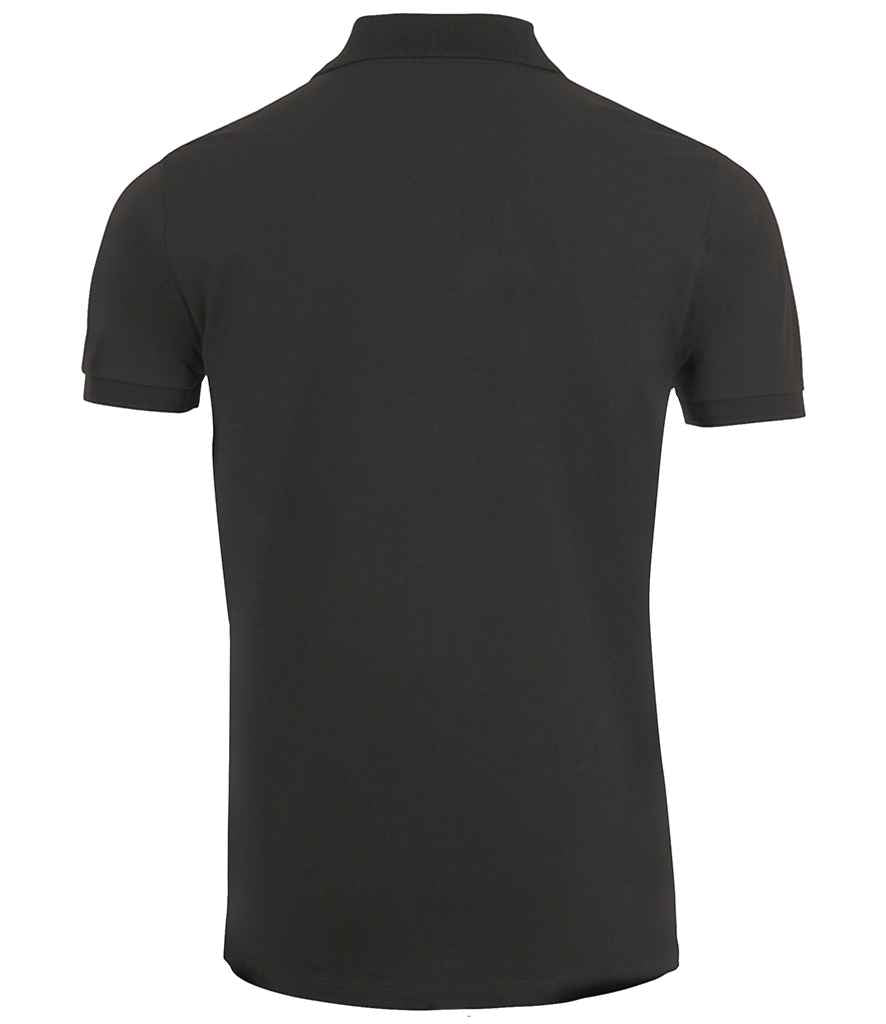 SOL'S Phoenix Piqué Polo Shirt in Charcoal Marl, back view