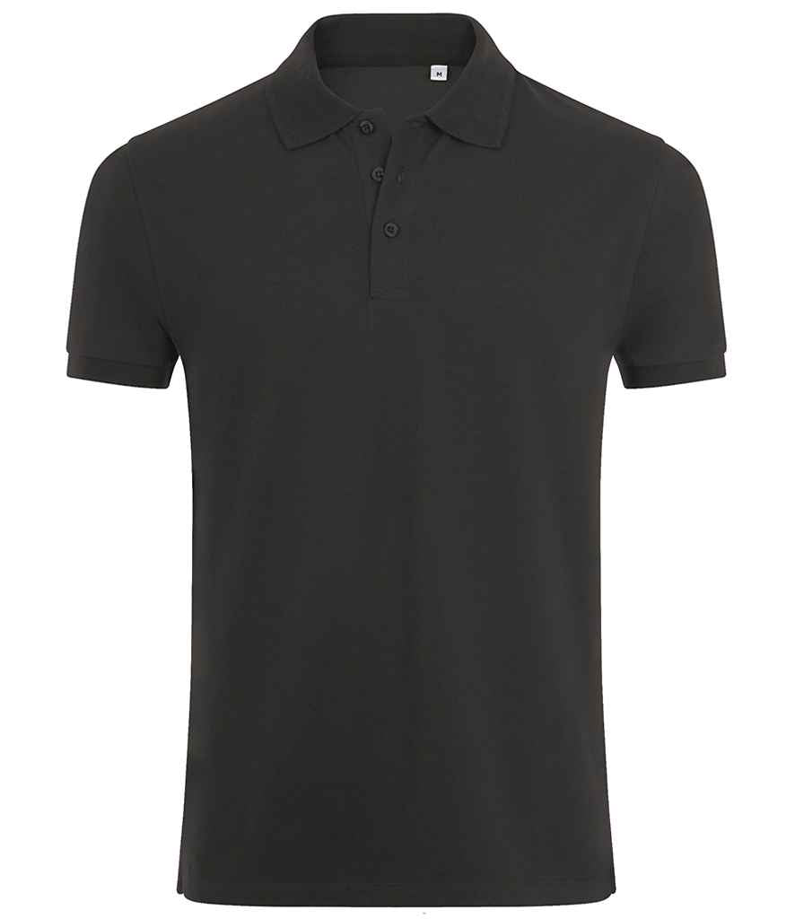 SOL'S Phoenix Piqué Polo Shirt in Charcoal Marl, front view