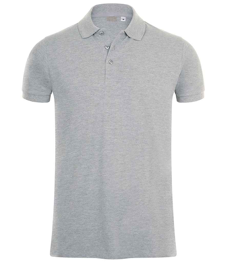 SOL'S Phoenix Piqué Polo Shirt in Grey Marl, front view