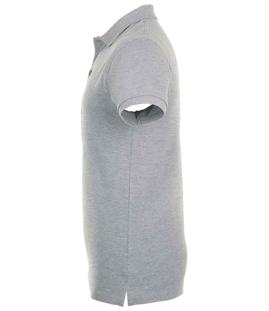 SOL'S Phoenix Piqué Polo Shirt in Grey Marl, side view