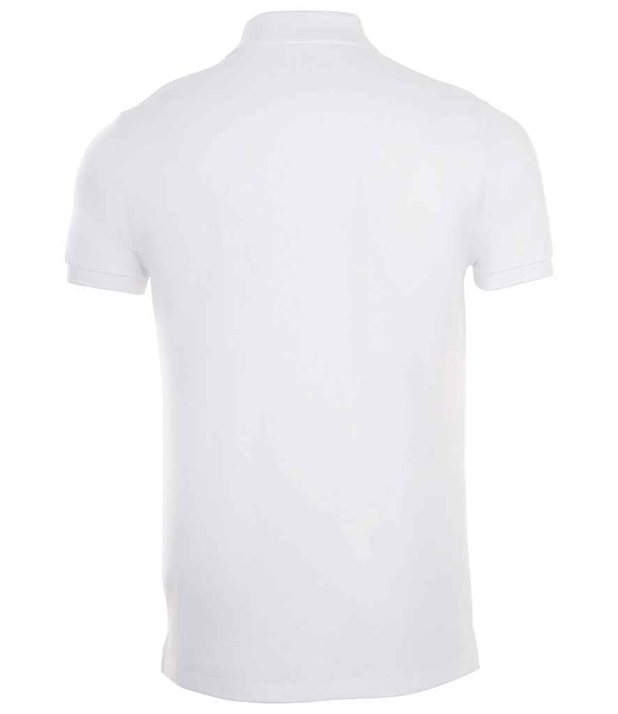 SOL'S Phoenix Piqué Polo Shirt in White, back view