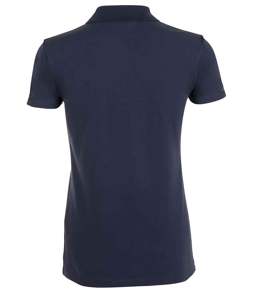 SOL'S Ladies Phoenix Piqué Polo Shirt in French Navy, back view