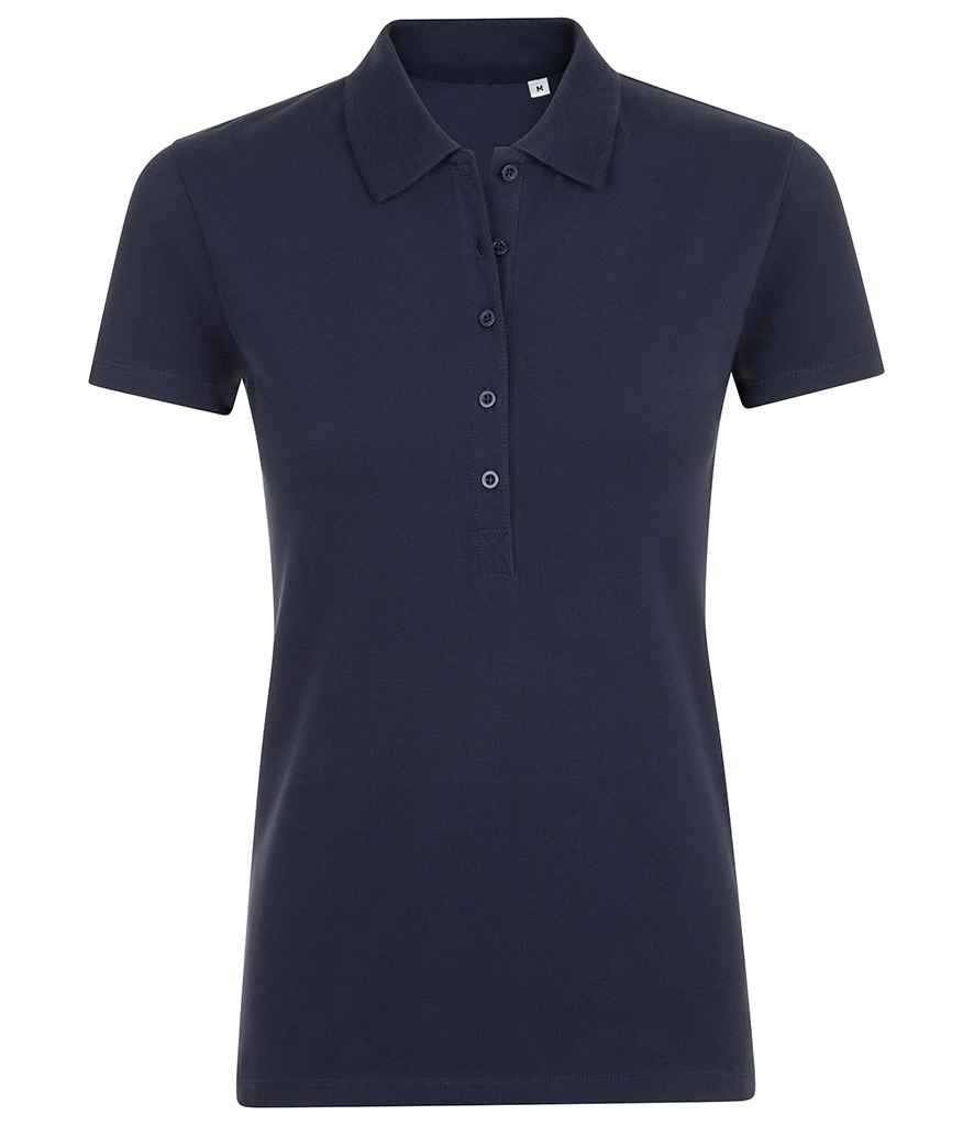 SOL'S Ladies Phoenix Piqué Polo Shirt in French Navy, front view