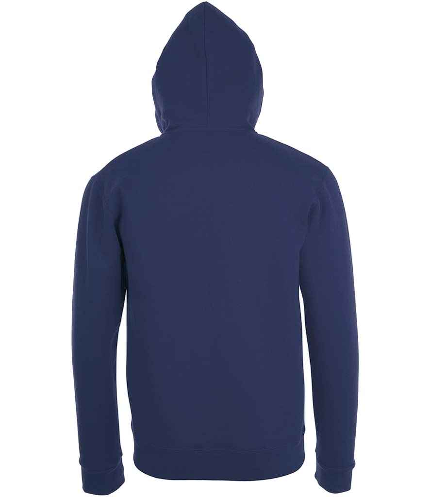 SOL'S Stone Zip Hooded Sweatshirt in French Navy, back view