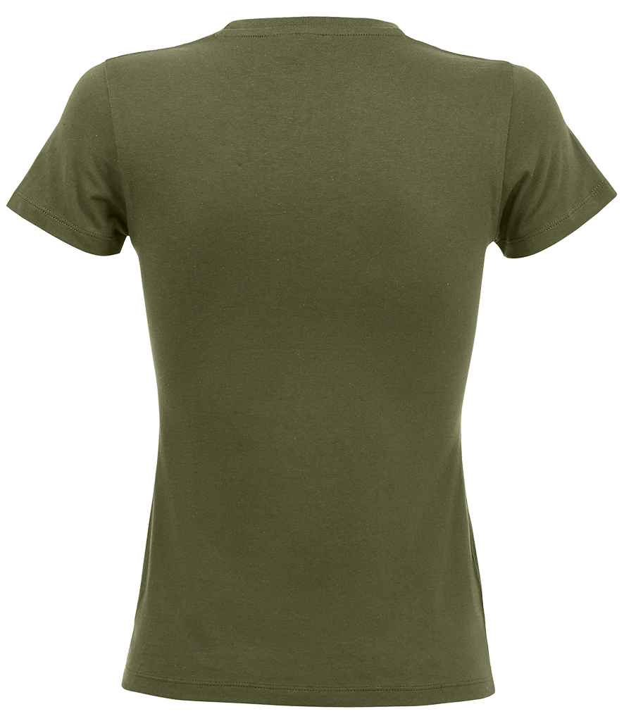 SOL'S Ladies Regent T-Shirt in Army, back view