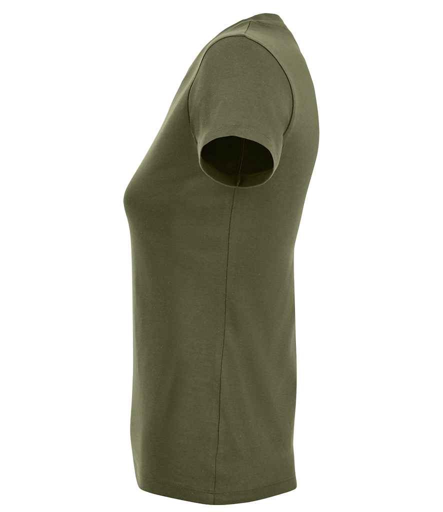 SOL'S Ladies Regent T-Shirt in Army, side view