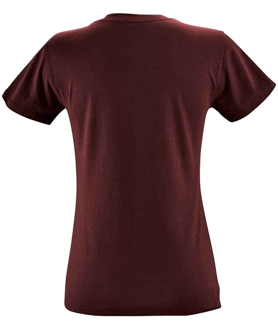 SOL'S Ladies Regent T-Shirt in Burgundy, back view