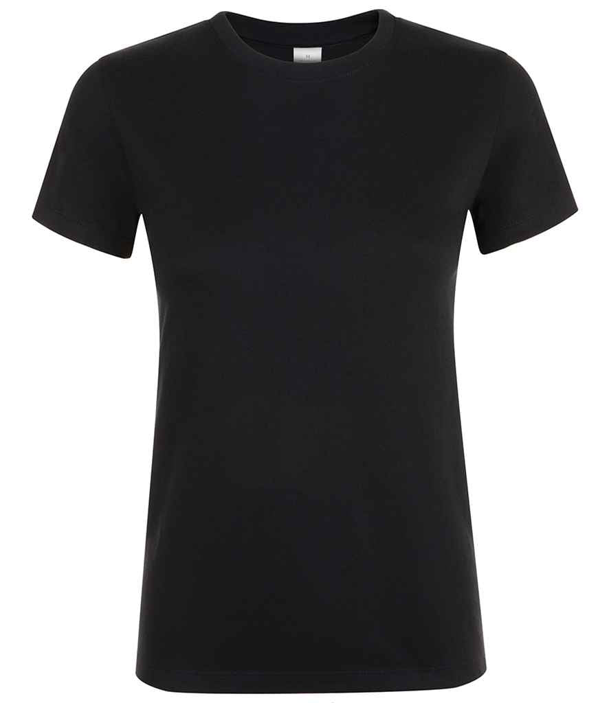 SOL'S Ladies Regent T-Shirt in Deep Black, front view