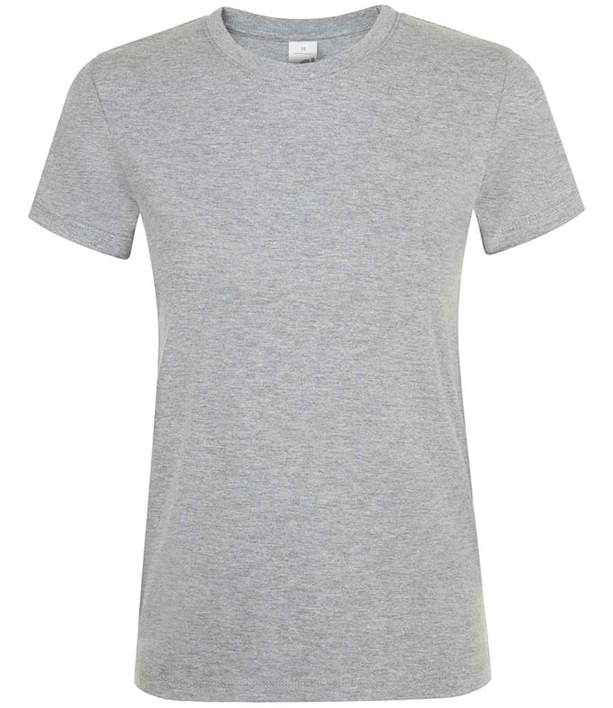 SOL'S Ladies Regent T-Shirt in Grey Marl, front view