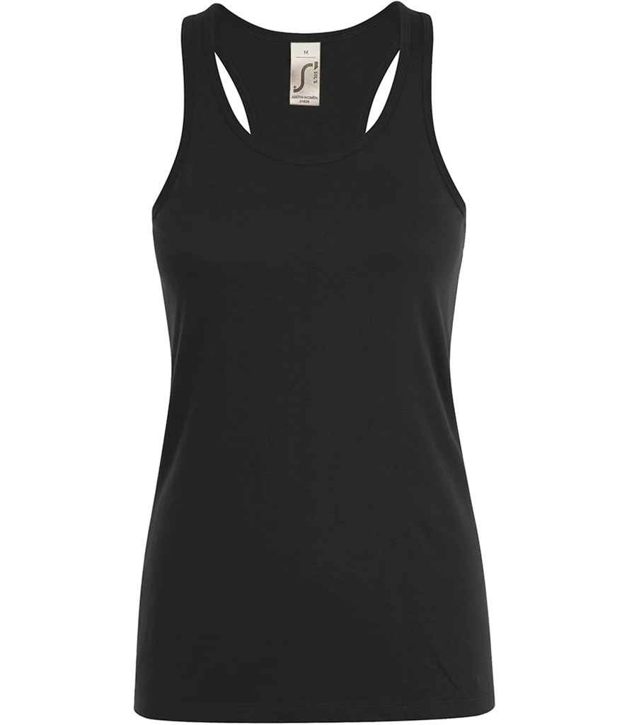 SOL'S Ladies Justin Vest in Black, front view