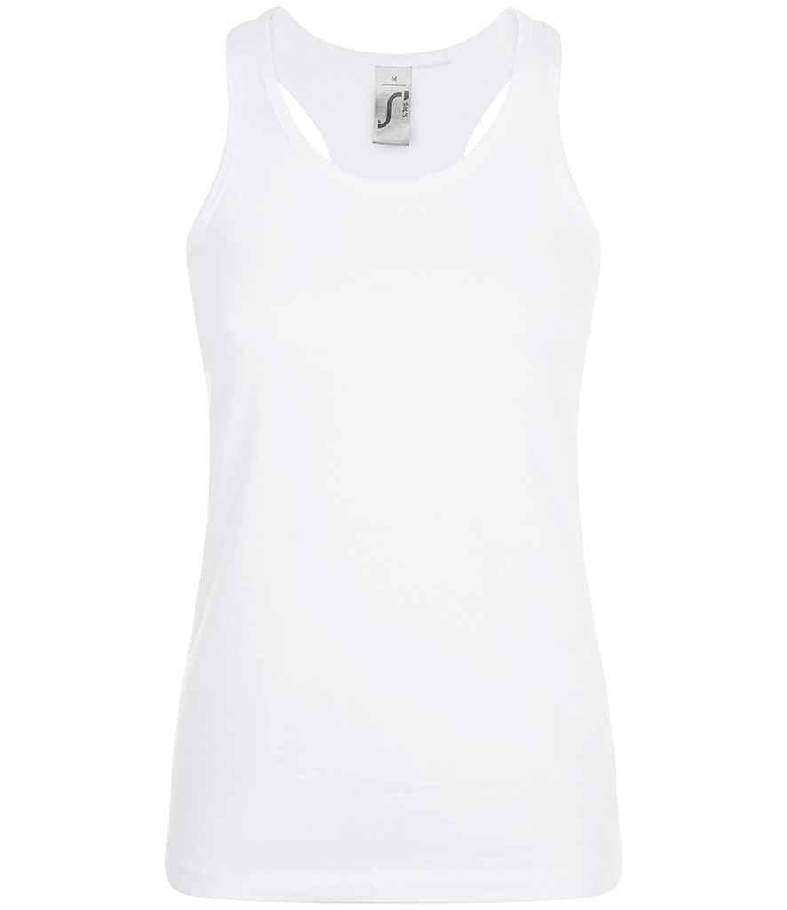 SOL'S Ladies Justin Vest in White, front view