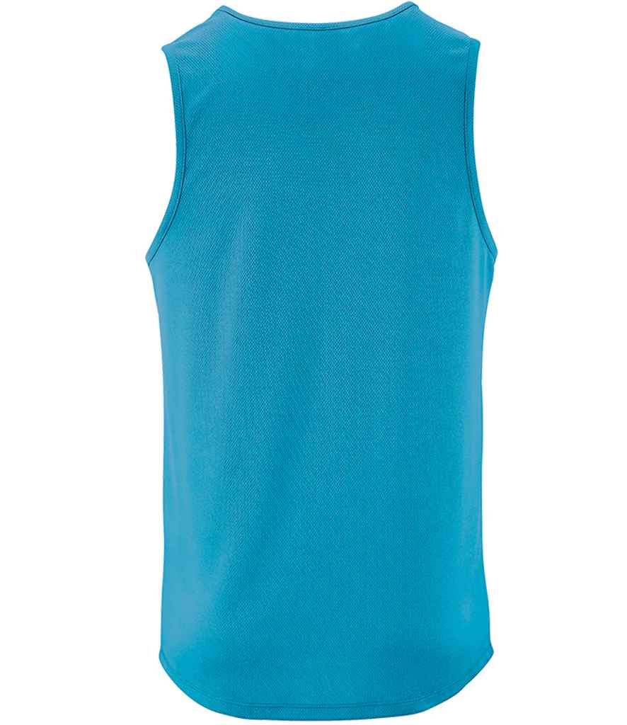 SOL'S Sporty Performance Tank Top in Aqua, back view