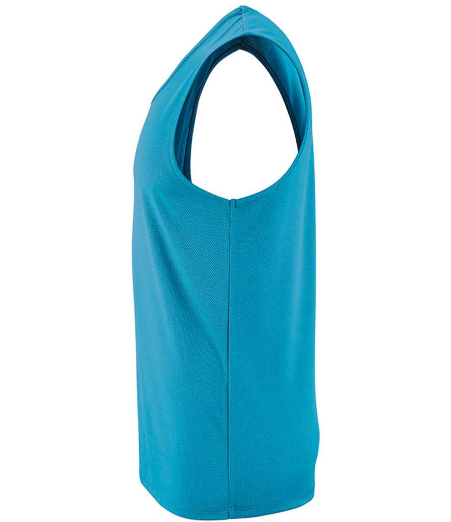 SOL'S Sporty Performance Tank Top in Aqua, side view