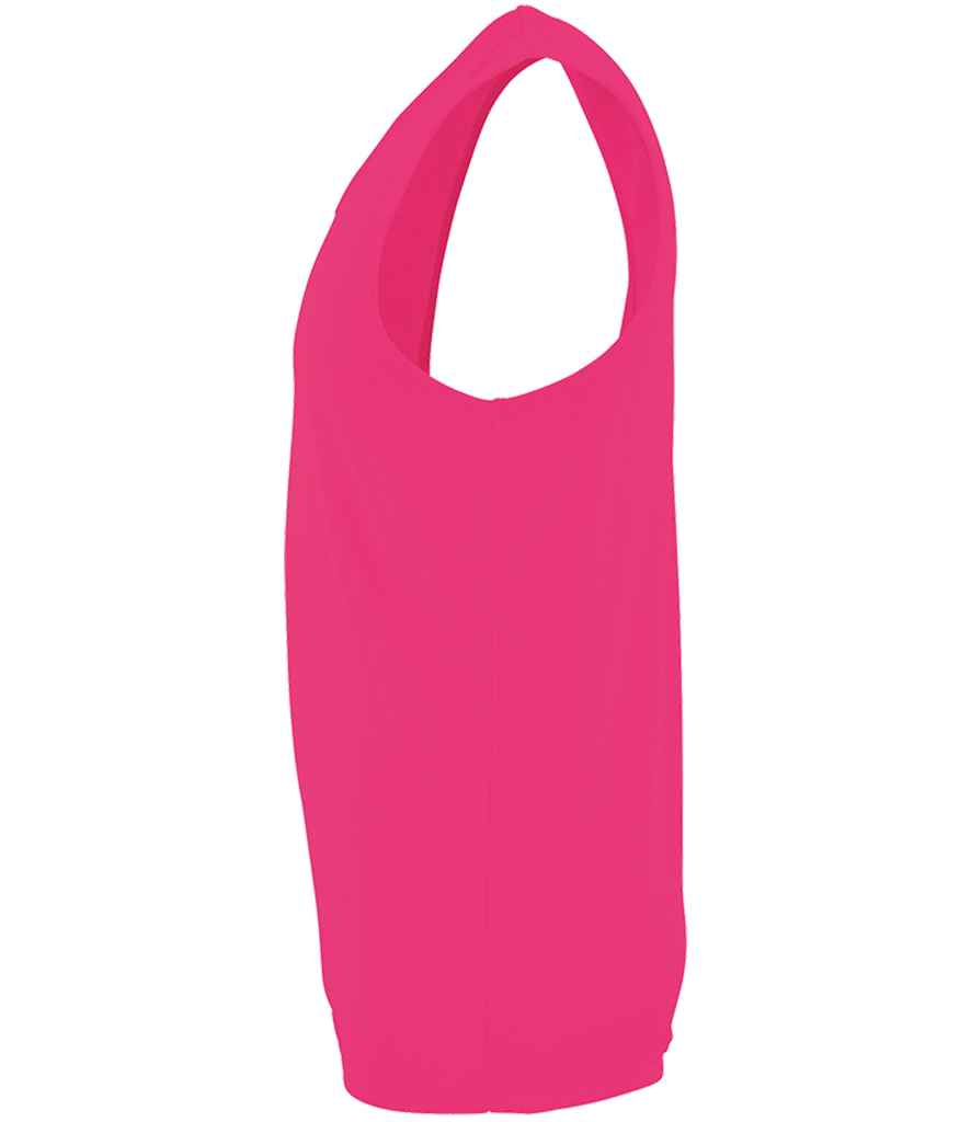 SOL'S Sporty Performance Tank Top in Neon Pink, side view